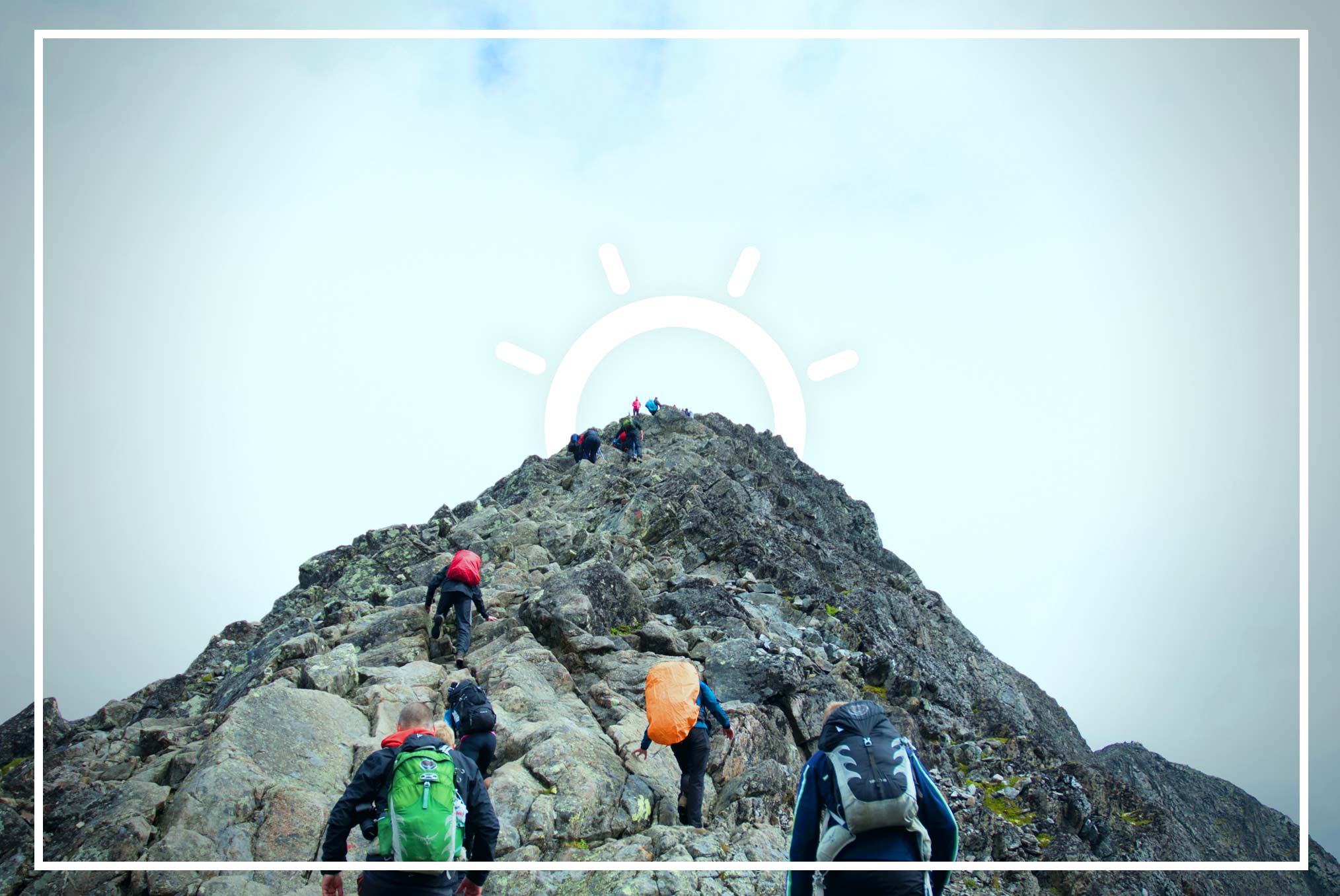 Image of people climbing a mountain